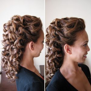 Textured curls for long hair bride by Doranna Wedding Hairstylist & Bridal Makeup Artist